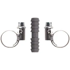 airfit Schlauchkupplung 10mm mit 2 VA Schlauchschellen Typ W2