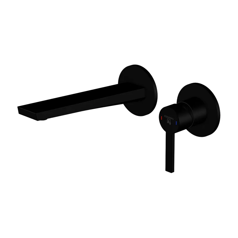 Fertigmontageset für Waschtisch-EHM-Batterie design4YOU 3.0, Ausladung 205mm, schwarz