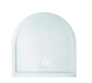 Hoesch Duschwanne Muna Halbrund 1000x1000x30 ohne Antirutsch, Solique, Weiß Matt – Bild 2