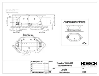 Hoesch WP Spectra 3652&Laola II Whirl+Air Weiß/verchromt/Motor re./li. – Bild 2