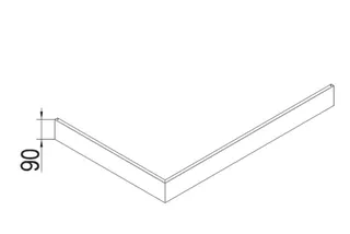 Hoesch Zubehör weiße Aluminiumschürze für SensePerience RE 1600x1000 Eckversion