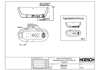 Hoesch WP iSensi Oval 1800x800 freist. Monolith, iSensi System, Motor re. – Bild 2
