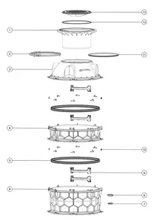 KESSEL-Schachtmodul LW 1000 Bodenplatte Zugang LW 600, 3380-3629 mm, Klasse A/B – Bild 2
