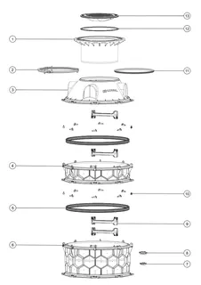 KESSEL-Schachtmodul LW 1000 Bodenplatte Zugang LW 600, 380-629 mm, Klasse A/B – Bild 2
