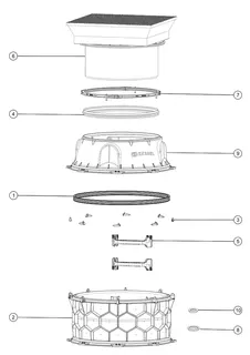 KESSEL-Schachtmodul LW 1000 Bodenplatte Zugang LW 800, 620-869 mm, Klasse B – Bild 2