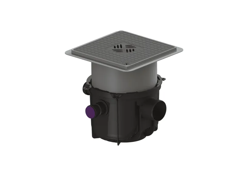 KESSEL-Rückstaupumpanlage Pumpfix S DN 100, mit schwarzer Abdeckplatte