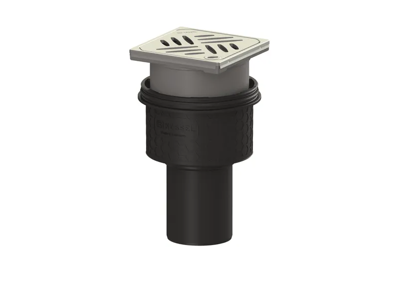 KESSEL-Boden-/Deckenablauf Ecoguss DN 80, senkrecht, Designrost