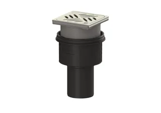 KESSEL-Boden-/Deckenablauf Ecoguss DN 80, senkrecht, Designrost