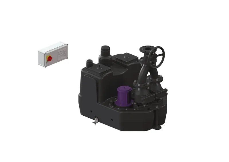 KESSEL-Hebeanlage Aqualift F XL 200 l Duo, SPF 3000-S3, Gussschieber