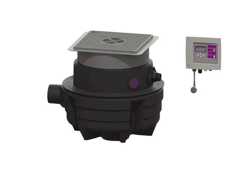 KESSEL-Hebeanlage Aqualift F Compact Mono, SPZ 1000, Bodenplatte, schwarz