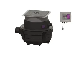 KESSEL-Hebeanlage Aqualift F Compact Mono, SPZ 1000, Bodenplatte, schwarz