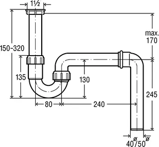 Viega Röhrengeruchverschluss 7985.60 in G1 1/2 x 50mm Kunststoff weiss – Bild 4