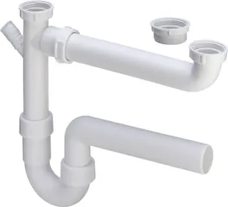 Viega Ablaufverbindung 79485 in G1 1/2 x 40mm x 90-310mm Kst. weiss