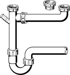 Viega Ablaufverbindung 79485 in G1 1/2 x 40mm x 90-310mm Kst. weiss – Bild 3