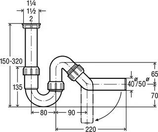 Viega Röhrengeruchverschluss 7985.20 in G2 x 50mm Kunststoff weiss – Bild 4