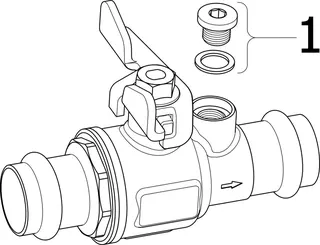 Viega Gaskugelhahn mit SC Profipress G 2671 in 28mm – Bild 4