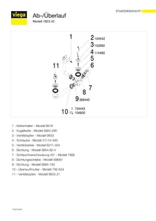 Viega Ab- und Überlaufgarnitur 7823.42 in G1 1/2 x 70mm x 100-270mm Kunststoff – Bild 4