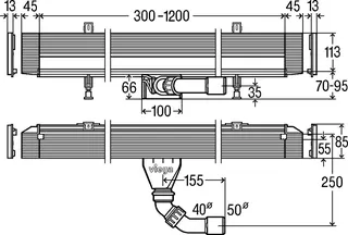 Viega Wandablauf Advantix Vario 4968.10 in 300-1200mm Kunststoff – Bild 4