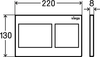 Viega WC Betätigungsplatte VfS 21 8611.1 aus Kunststoff in edelmatt – Bild 4