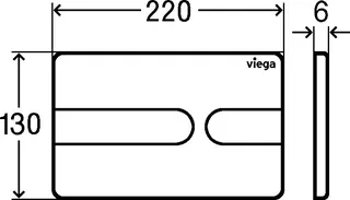 Viega WC Betätigungsplatte VfS 23 8613.1 aus Kunststoff in verchromt – Bild 4