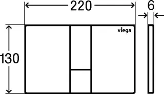Viega WC Betätigungsplatte VfS 24 8614.1 aus Kunststoff in edelmatt – Bild 4