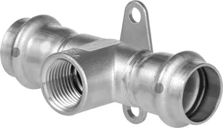 Viega Wandscheiben-T-Stück SC Sanpress Inox 2317.3 in 22mmxRp1/2x22mm Edelstahl – Bild 2