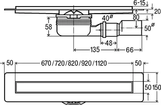 Viega Duschrinne Advantix 4983.20 in 800mm Edelstahl – Bild 4