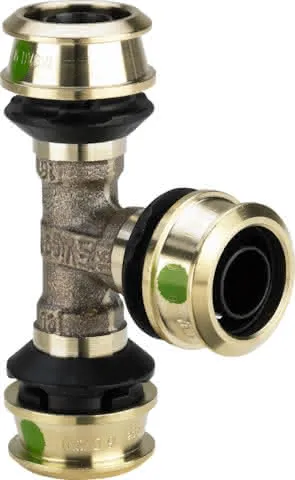 Viega T-Stück mit SC Raxofix 5318 in 63mm Siliziumbronze