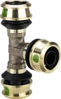 Viega T-Stück mit SC Raxofix 5318 in 32mmx16mmx32mm Siliziumbronze