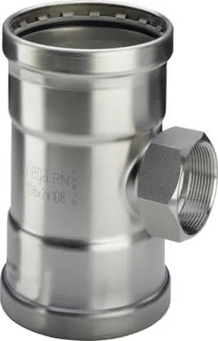Viega T-Stück Sanpress Inox XL 2317.2XL in 64,0mm x Rp3/4 x 64,0mm Edelstahl