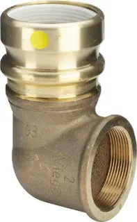 Viega Übergangsbogen 90 Grad mit SC Geopress 9614.2G in 63mm x Rp2 Rotguss