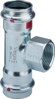 Viega T-Stück mit SC Prestabo 1117.2 in 35mm x Rp1/2 x 35mm Stahl verzinkt