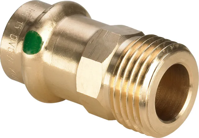 Viega Übergangsstück mit SC Sanpress 2211.4 in 15mm x G1/2 Siliziumbronze