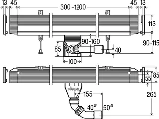 Viega Wandablauf Advantix Vario 4967.10 in 300-1200mm Kunststoff – Bild 4