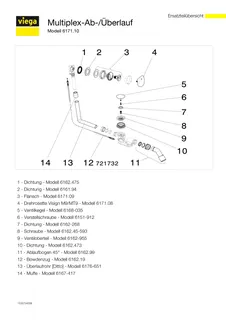 Viega Ab-und Überlauf Multiplex 6171.10 in 560mmxDN40/50 verchromt – Bild 5