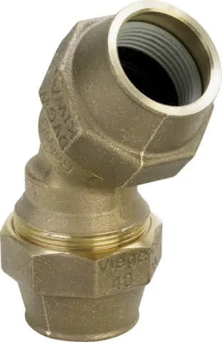 Viega Bogen 45 Grad Maxiplex 9026 in 50mm Rotguss