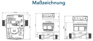 Sensus WMZ MK PolluCom F/S C Qp 1,5 B DN15 AG M60x2 PN16 45/5,2 Funk – Bild 3