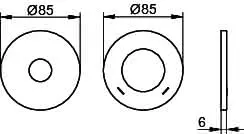 Keuco Rosetten-Set 51516, verchromt, rund / 85 mm – Bild 2