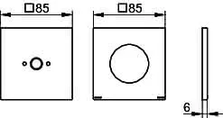 Keuco Rosetten-Set 51116, verchromt, eckig / 85 mm – Bild 2