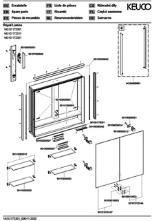 Keuco SPS R. Lumos 14312, ohne Ablagef., Einbau, silb-elox., 800x735x165mm – Bild 3