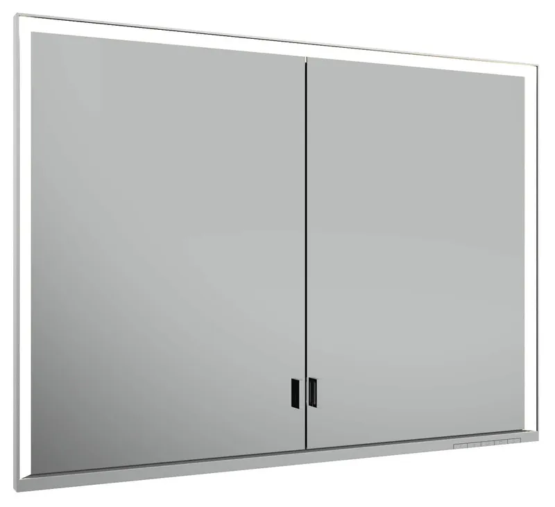 Keuco SPS R. Lumos 14314, ohne Ablagef., Einbau, silb-elox., 1000x735x165mm