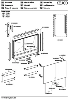 Keuco SPS R. Lumos 14314, ohne Ablagef., Einbau, silb-elox., 1000x735x165mm – Bild 4