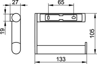Keuco Toilettenpapierhalter Plan 14962, offene Form, links, verchromt – Bild 2