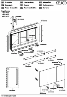 Keuco SPS R. Lumos 14315, ohne Ablagef., Einbau, silb-elox., 1200x735x165mm – Bild 4