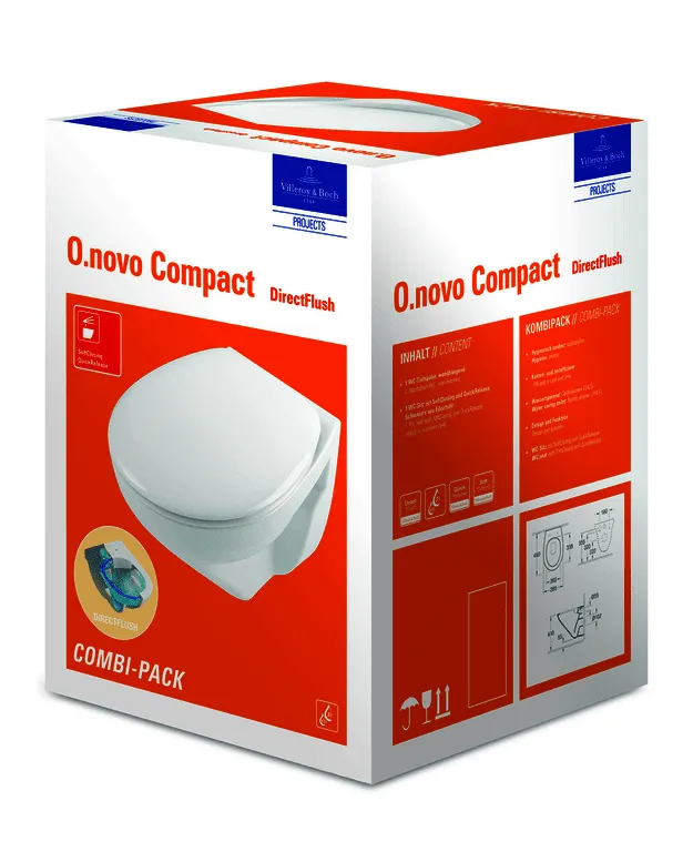 Villeroy & Boch Combi-Pack O.novo 360x500x380mm ov wandh. Abg. waagr. DF we Alpin