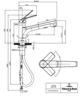 Villeroy & Boch Küchenarmatur Junis Shower 46x253mm aus Edelstahl Edelstahl massiv – Bild 4
