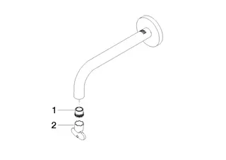 Dornbracht Auslauf für Waschtisch Wand ET 90282235100 190 mm, 5,7 l/min. Chrom – Bild 2