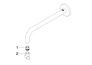 Dornbracht Auslauf für Waschtisch Wand ET 90282235200 250 mm, 5,7 l/min. Chrom – Bild 2