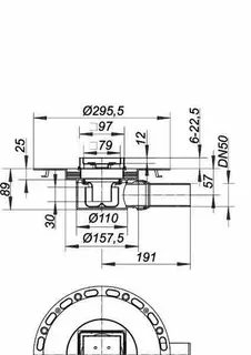 Bodenablauf TistoStone Plan VC 10, DN 50, 100 x 100 mm – Bild 2