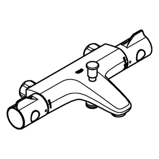 GROHE THM-Wannenbatterie Grohtherm 800 34568 ohne Anschlüsse chrom – Bild 3